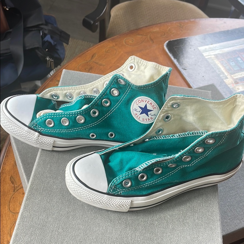 Converse All Stars Chuck Taylor Turquoise High-Tops with White Details